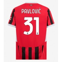 Muški Nogometni Dres AC Milan Strahinja Pavlovic #31 Domaci 2024-25 Kratak Rukav